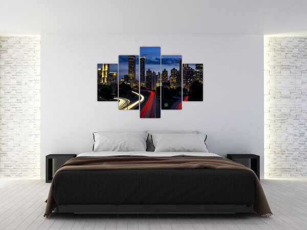 Éjszakai város képe (150x105 cm)