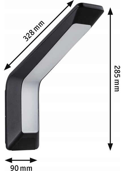 Paulmann Merano 94857 LED-es kültéri fali lámpa LED 14 W Antracit