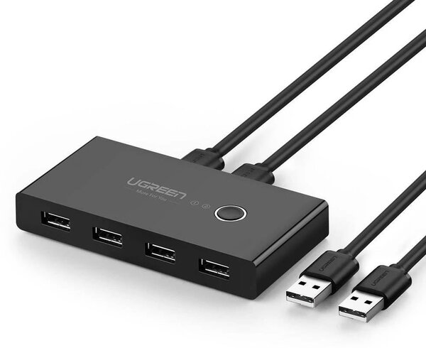 UGREEN KVM USB kapcsoló 2x4 USB 2.0 fekete (30767)