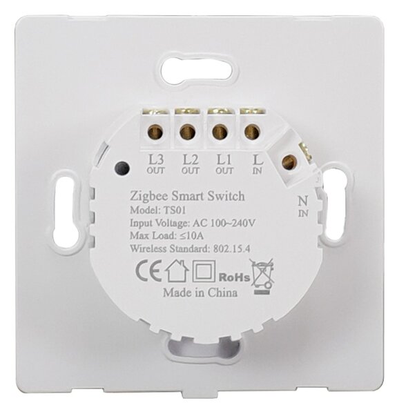 SMARTWISE SMW-KAP-B63-ZBRF-NFP B63 UNI Zigbee 3.0 + RF 3 áramkörös okos villanykapcsoló előlap nélkül