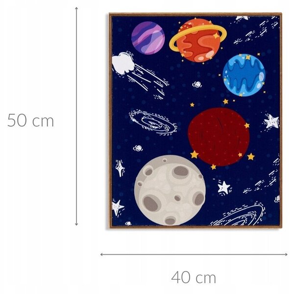 Plakat w ramce kosmos PLANET, 41,2 x 51,5 cm