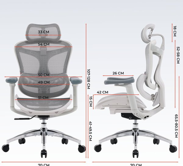 Fotel biurowy Sihoo DORO C300L Mesh White
