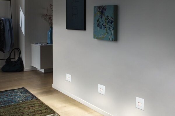 Paulmann LED-es beépíthető fali lámpa 1,1 W 230 V, fehér (matt), Wand EBL Edge (93093)