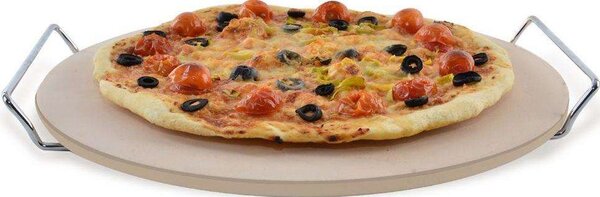 Pizzasütő kő tartóval