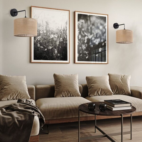 TK Lighting Van Gogh Falikar - Cserélhető Fényforrás , Bézs