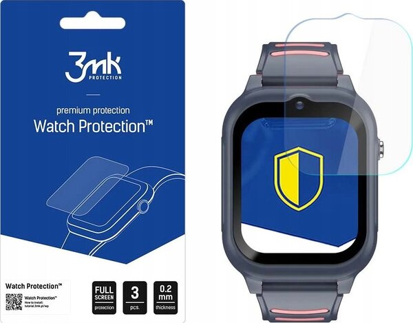 3mk Óra kijelző védőfólia FlexibleGlass hibrid üvegfólia 7H Forever GPS WIFI 4G Kids Look Me 2 KW-510