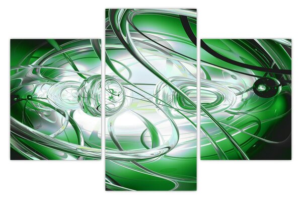 Zöld absztrakt kép (90x60 cm)