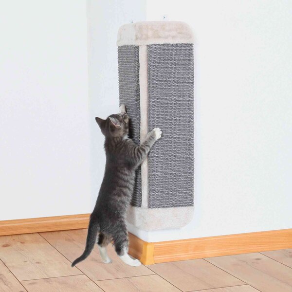 Trixie 103746 Macska Körömélező sarok kaparófa plüssel 32 x 60 cm - Szürke