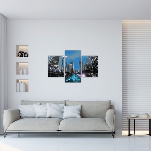 Éjszakai város képe (90x60 cm)