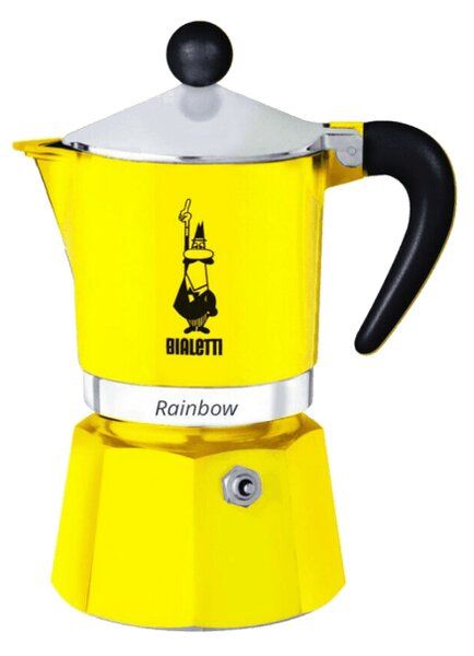 Bialetti Rainbow 3 adagos Kotyogós kávéfőző - Sárga