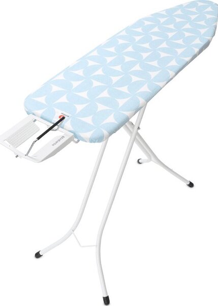 BRABANTIA Steam Iron Rest vasalódeszka 1240x380mm - B méret. kinyitható vasalótámasz. D=22mm fehér váz. friss fuvallat huzat - 218767
