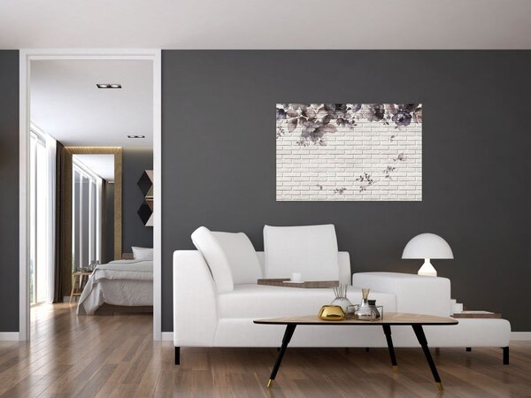 A fal egy képe és a csokor (90x60 cm)