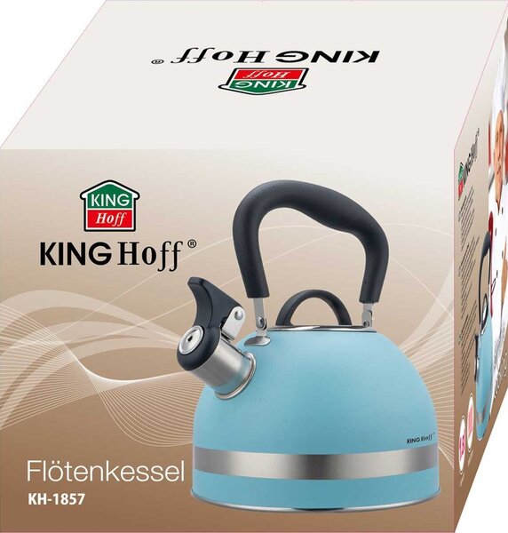 KingHoff KH-1857 Elektromos Vízforraló 1.8L Kék Sípszóval
