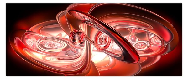 Kép - piros formák (120x50 cm)
