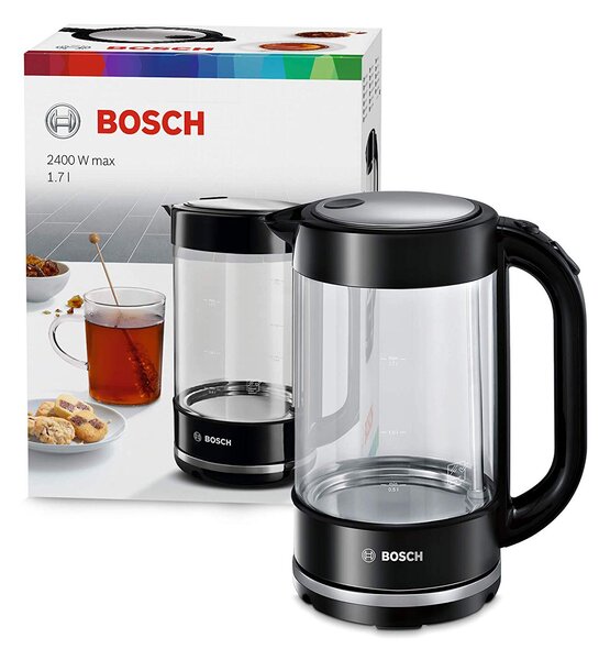 Bosch TWK70B03 1.7L Vízforraló - Fekete/Üveg