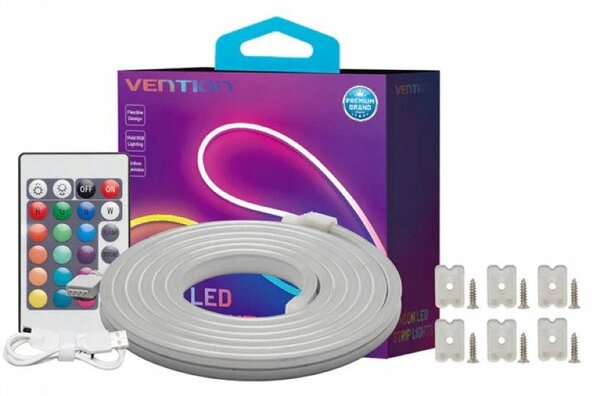 Vention Silicone Neon LED szalag IR távirányítóval és DC tápegységgel 12V