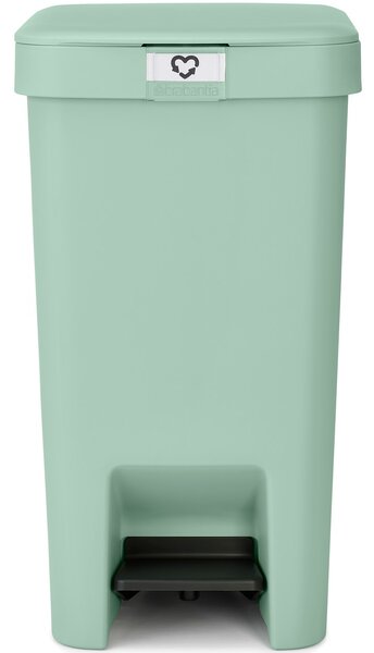 BRABANTIA StepUp pedálos kuka hulladéktípus jelölő ablakkal lecsapódásgátló fedél 16L - D méret 91% újrahasznosított műanyag jáde zöld - 800320