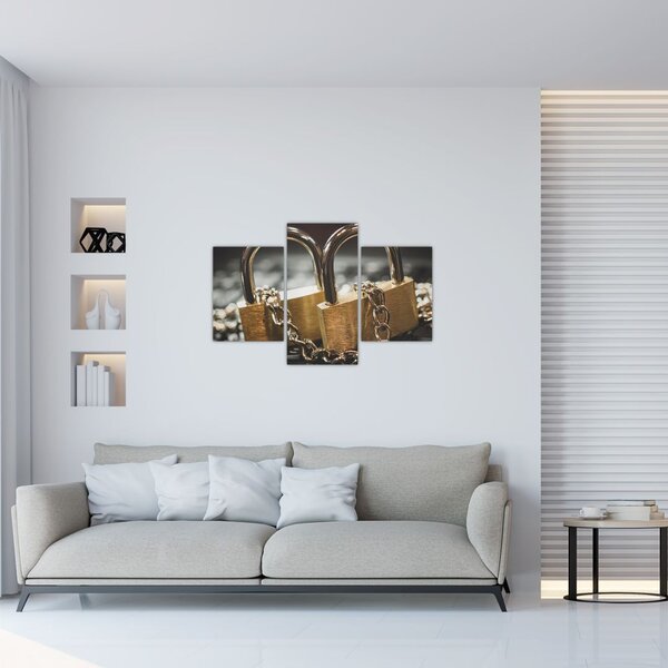 Két zár képe (90x60 cm)