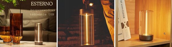 Lampa stołowa Zumaline Lampa stołowa LED Zuma Line Esterno 1x0,5W 2700K IP54 55lm czarna 1001
