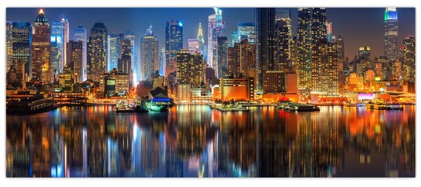Manhattan képe éjjel (120x50 cm)