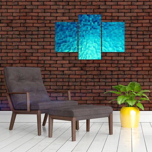 Absztrakt kocka kép (90x60 cm)