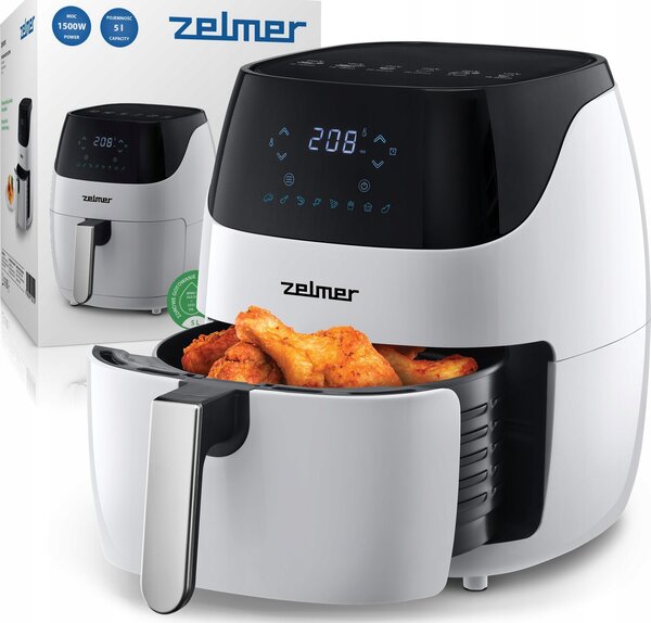 ZELMER ZAF5501W Forrólevegős sütő 1500W 5L Fehér/Fekete