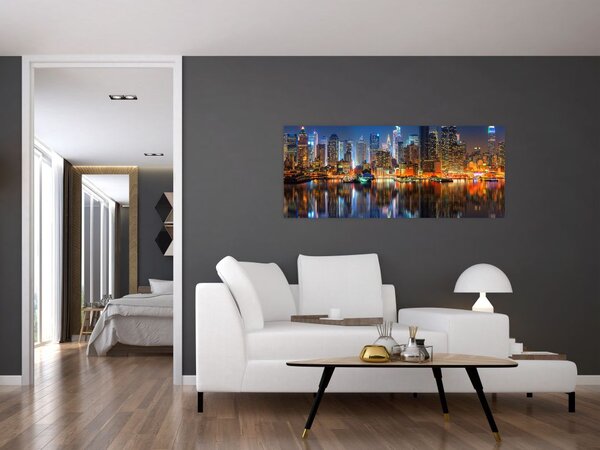 Manhattan képe éjjel (120x50 cm)