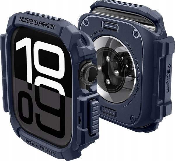 Spigen RUGGED ARMOR műanyag óra keret (ütésállóság) SÖTÉTKÉK Apple Watch Series 10 42mm (ACS08586)