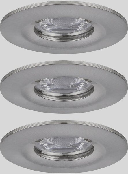 Paulmann EBL Nova mini Coin LED-es beépíthető lámpa 3 részes készlet 4 W Vas (94301)
