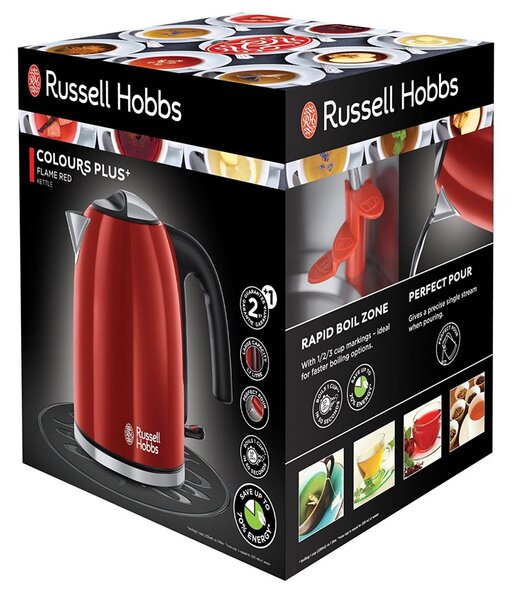 Russell Hobbs Colours Plus+ 1,7L piros vízforraló 2400W