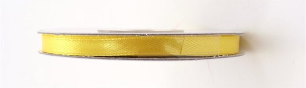 Szatén szalag 6mm - Sárga 25m