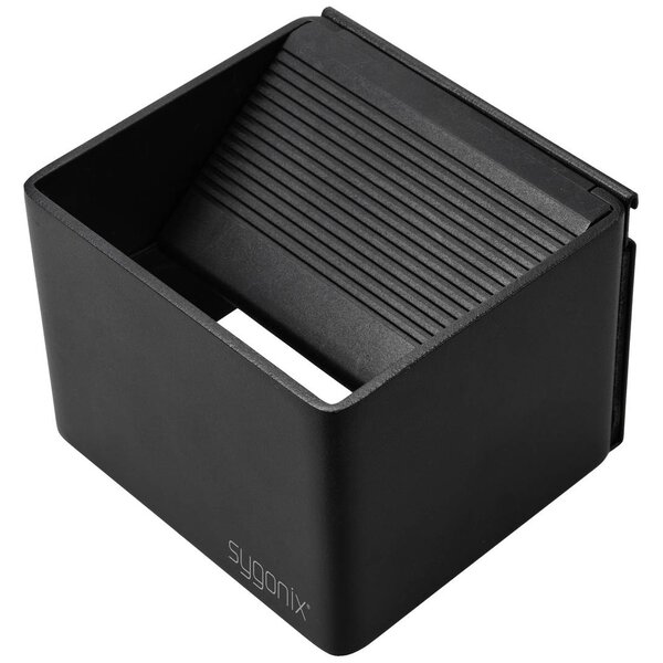 Sygonix LED-es fali lámpa mozgásjelzővel LED Fixen beépített LED-es 2 W Fekete (SY-6053268)