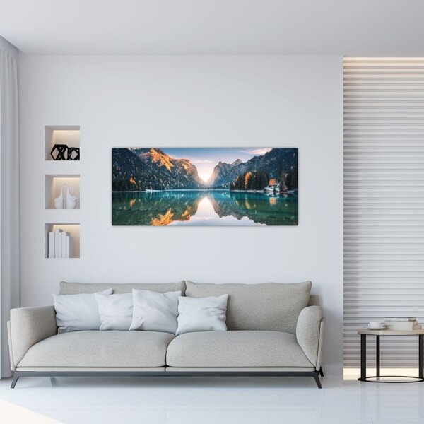 Kép - Hegyi tó (120x50 cm)