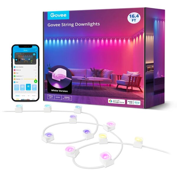 Govee RGBIC LED String Downlights, mennyezeti, 5m