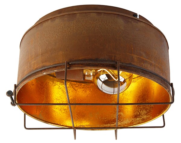 Industriële plafondlamp roestbruin 35 cm - Barril