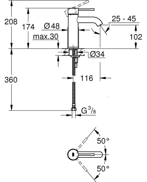 Grohe Essence New Egykaros Mosdócsaptelep