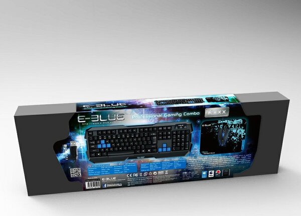E-Blue Auroza EEC301P Gamer Szék LED Háttérvilágítással Piros-Fekete + Polygon Gaming Szett