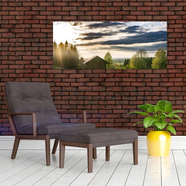 Erdei kunyhó képe (120x50 cm)