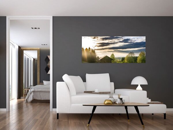 Erdei kunyhó képe (120x50 cm)
