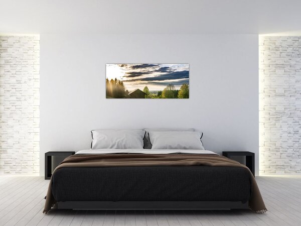 Erdei kunyhó képe (120x50 cm)