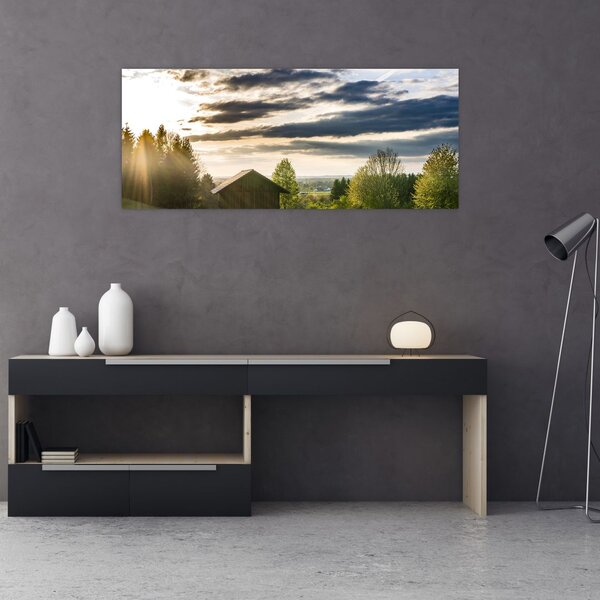 Erdei kunyhó képe (120x50 cm)