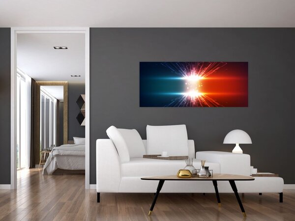 Absztrakt kép az aktív töltés (120x50 cm)