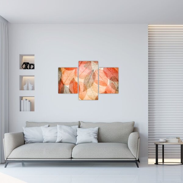 Festett őszi levelek képe (90x60 cm)