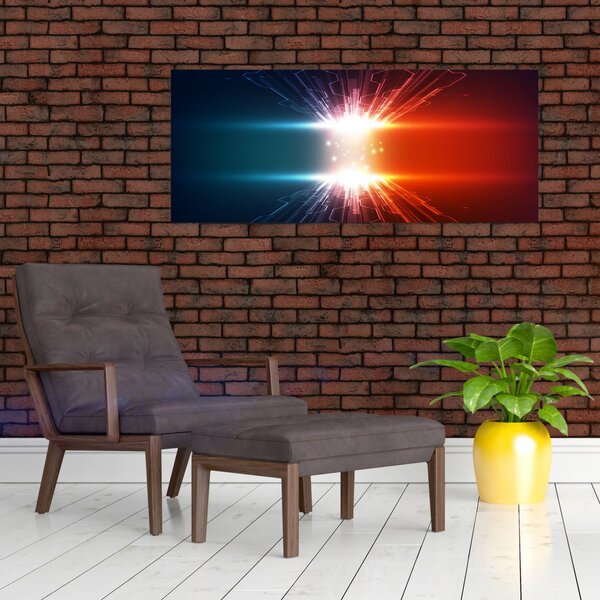 Absztrakt kép az aktív töltés (120x50 cm)