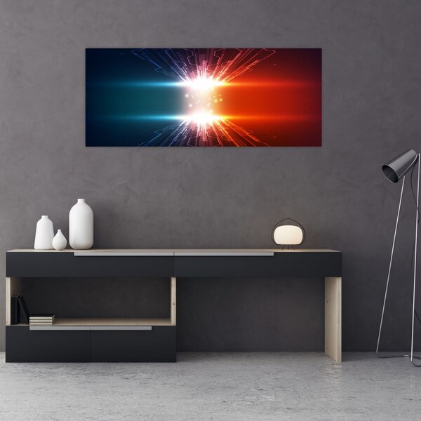 Absztrakt kép az aktív töltés (120x50 cm)
