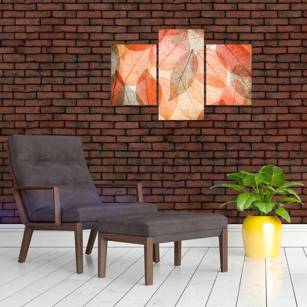 Festett őszi levelek képe (90x60 cm)