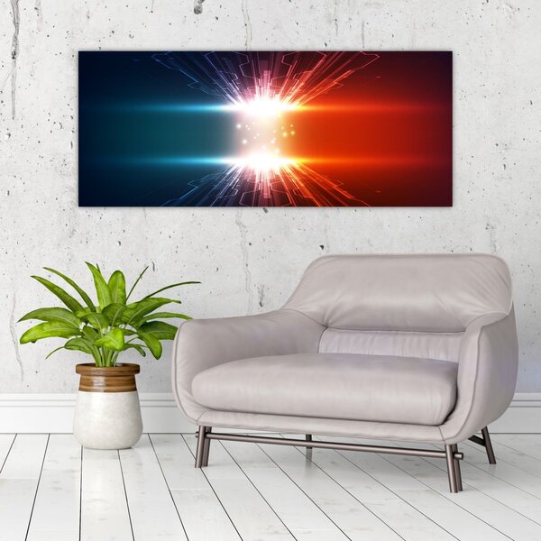 Absztrakt kép az aktív töltés (120x50 cm)