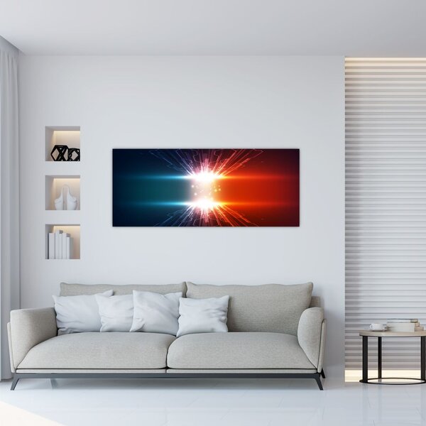 Absztrakt kép az aktív töltés (120x50 cm)