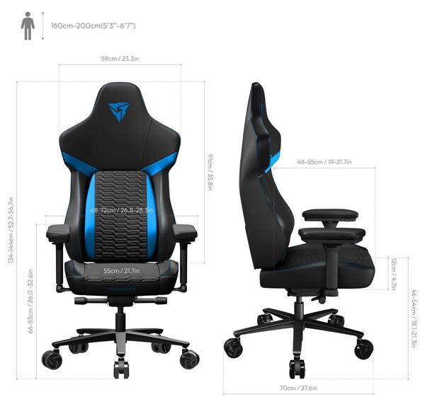ThunderX3 Core Racer Gamer szék Kék