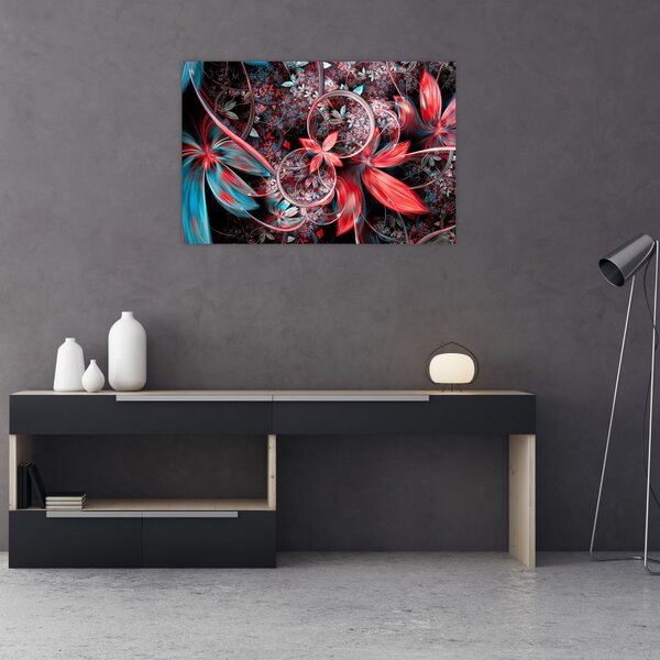 Absztrakt képek egzotikus virágok (90x60 cm)